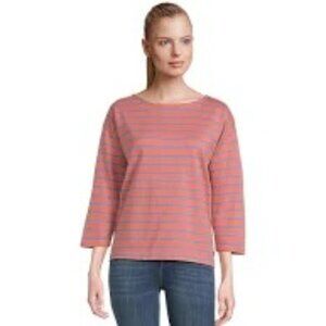 L.L. Bean Red and White Striped Shirt